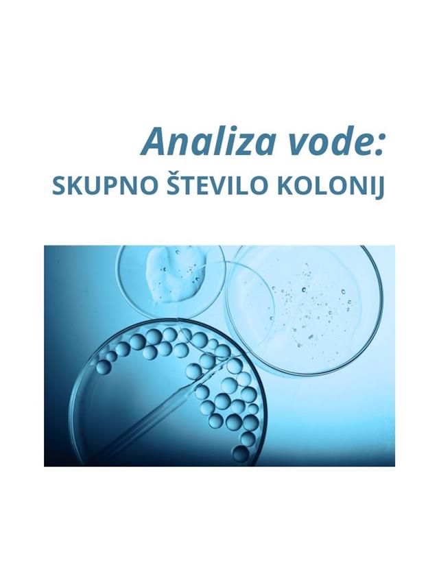 Analiza vode bakterije - skupno število kolonij